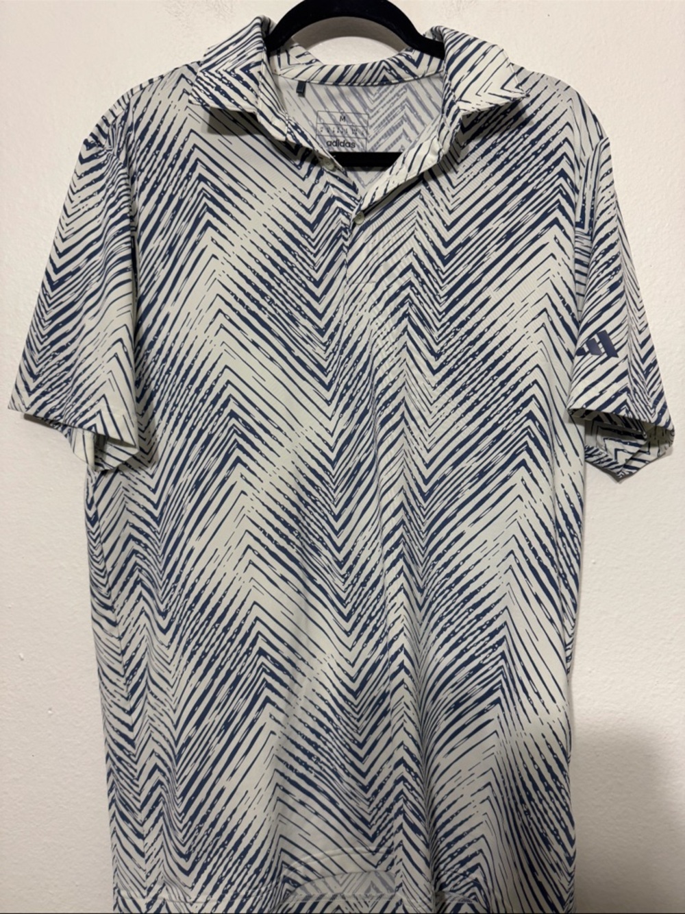 Adidas Men’s Crystal Jade Ult365 Allover Polo Golf shirt Size Medium - Picture 4 of 11
